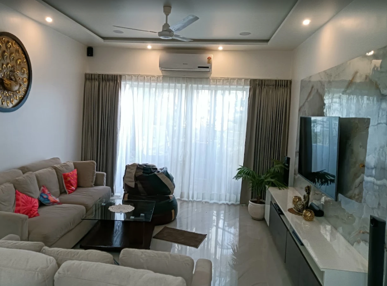 Warm Minimalist Studio Drapes